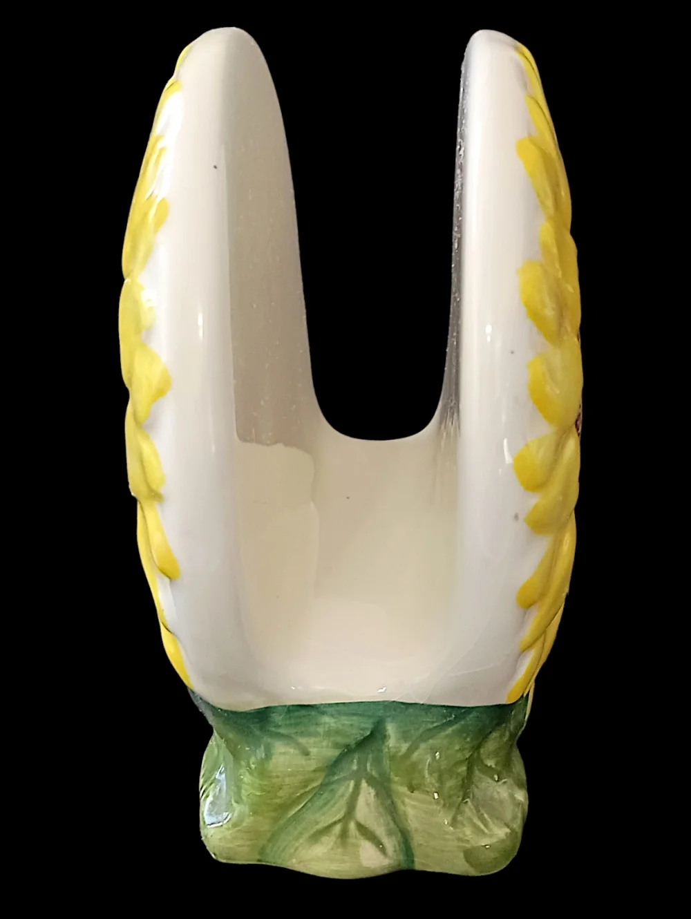 Vintage Sunflower Napkin Holder Ceramic‎ Letter Holder Farmhouse Kitsch Cottage